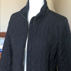 J Crew black quilted jacket